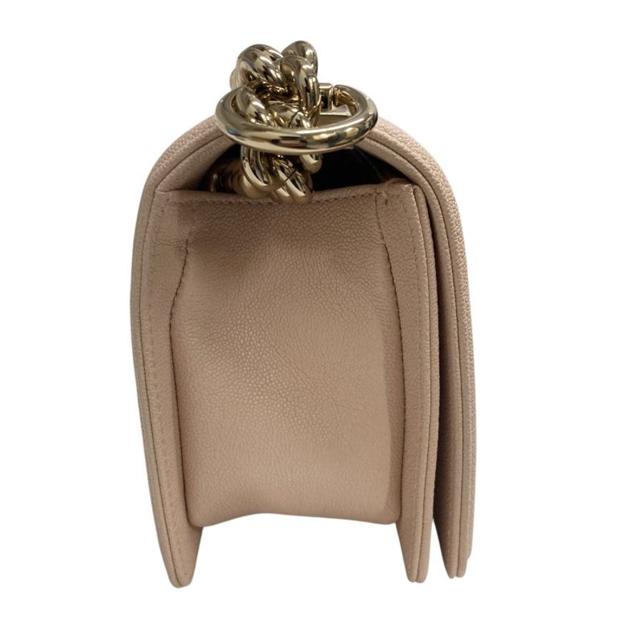 CHANEL 香奈兒 SMALL BOY BAG 淡粉色 小牛皮 金釦-2