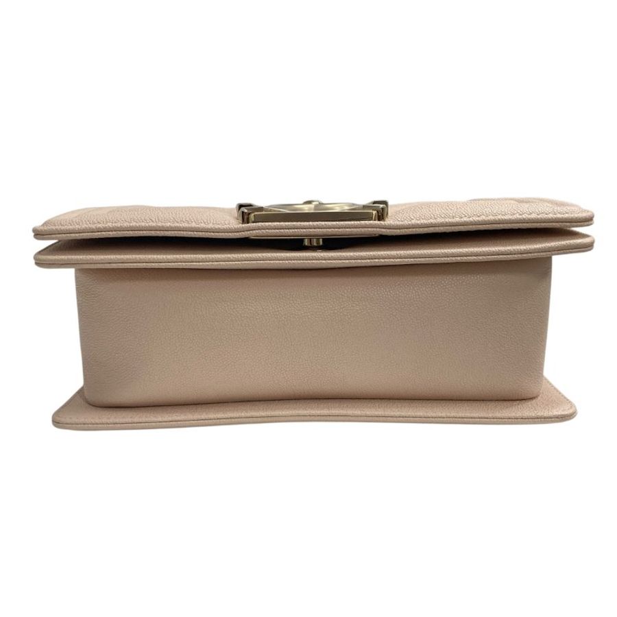 CHANEL 香奈兒 SMALL BOY BAG 淡粉色 小牛皮 金釦-4