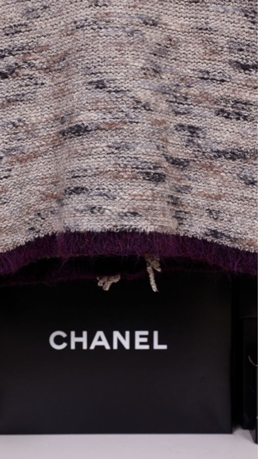 Chanel 99年春夏秀款混色针织背心半裙外套开衫三件套-60