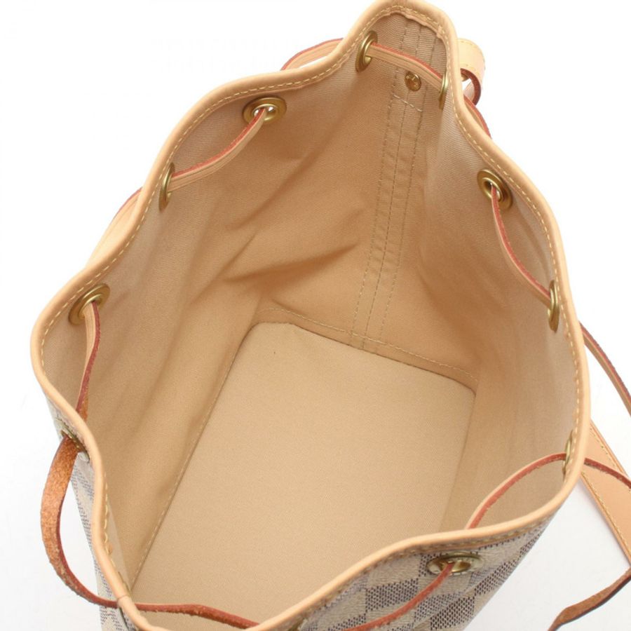 路易威登 Noe BB Damier Azur 單肩包 N40594 PVC塗層帆布皮革 白色 二手 女士-2