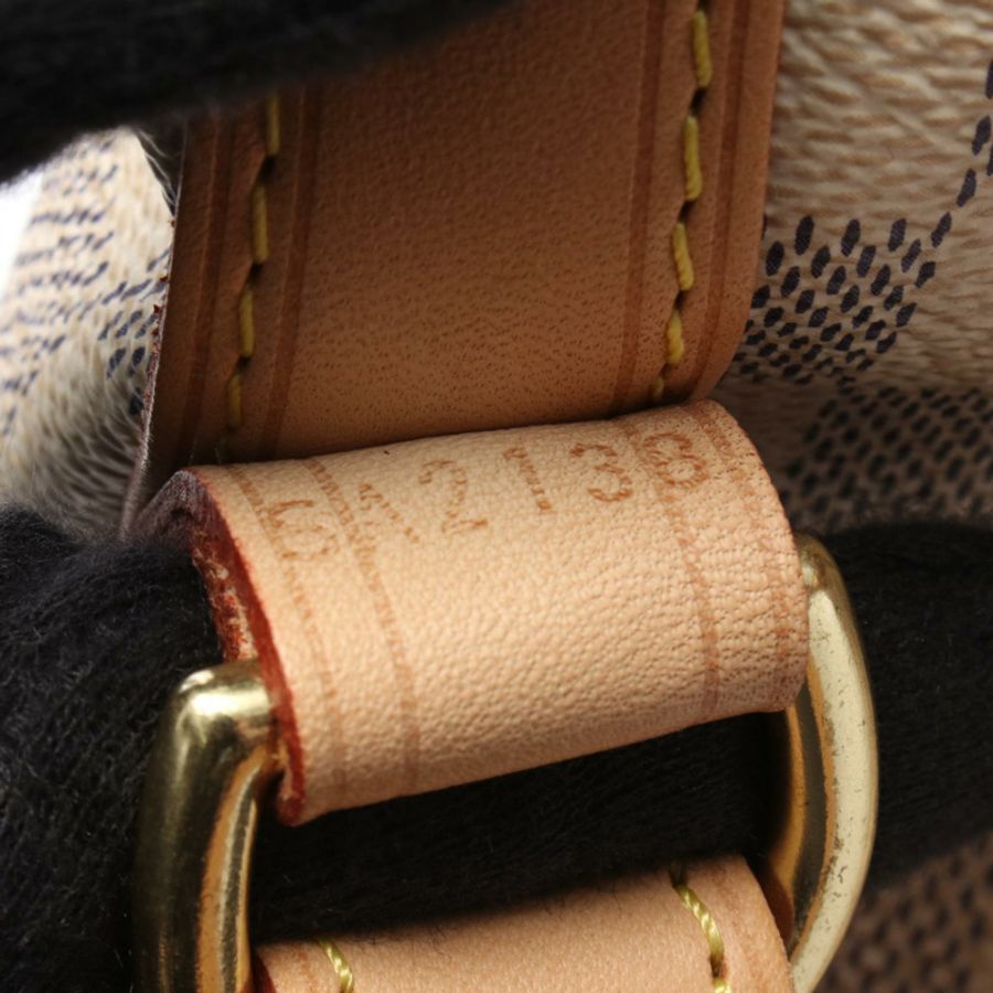 路易威登 Noe BB Damier Azur 單肩包 N40594 PVC塗層帆布皮革 白色 二手 女士-4