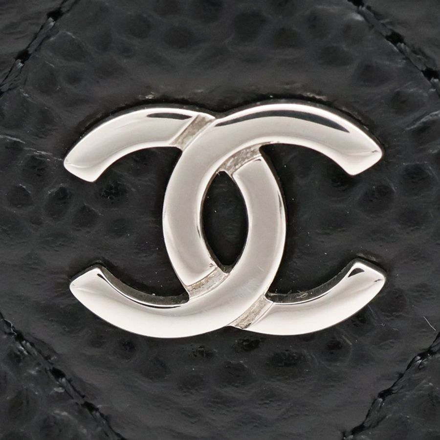 CHANEL 香奈兒 卡夾 名片夾 黑色 荔枝紋牛皮 AP0213-6