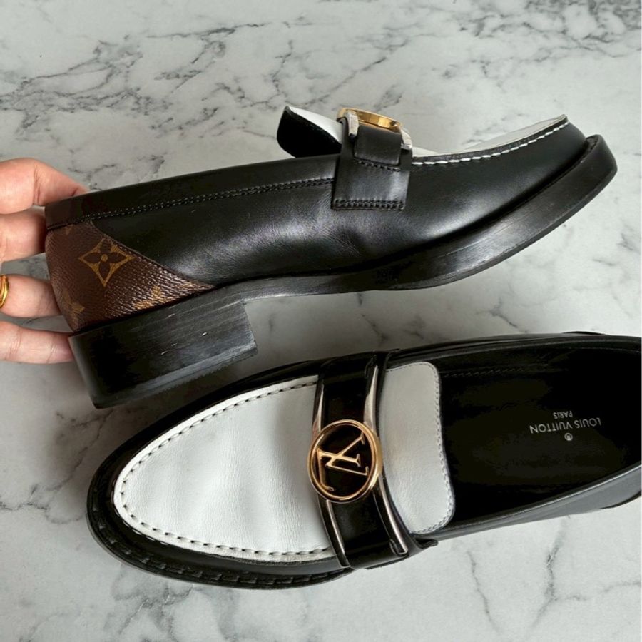 LV黑白/花紋圓形logo樂福鞋👞38-24
