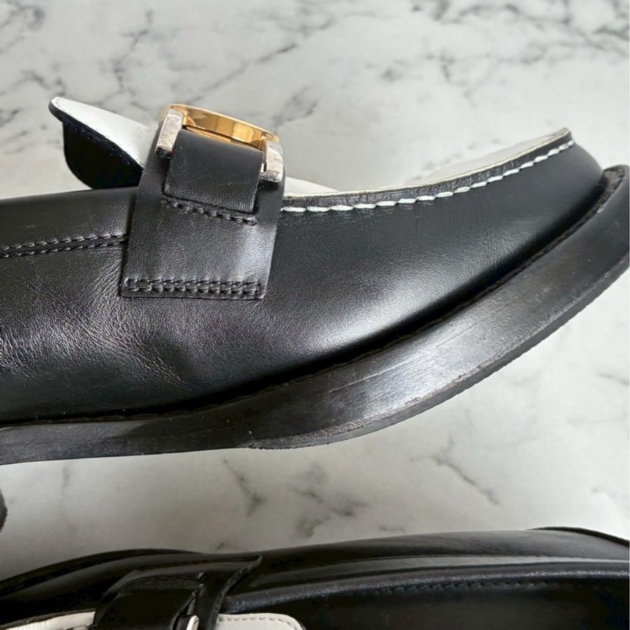 LV黑白/花紋圓形logo樂福鞋👞38-26