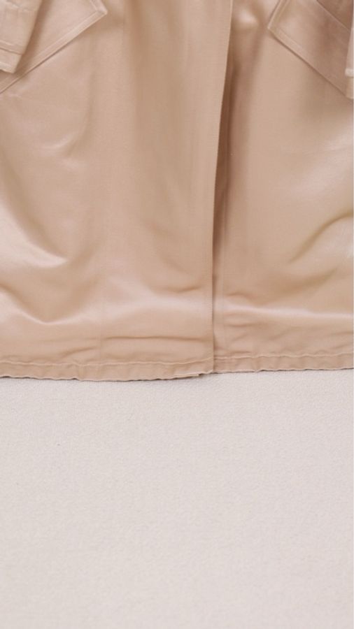 Chanel双层翻领卡其色双排扣风衣外套-26