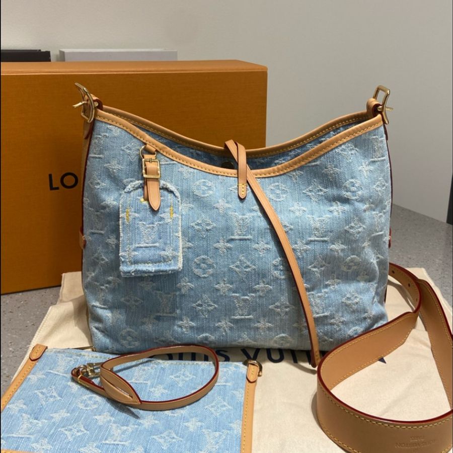 LV Carryall復古丹寧牛仔小号-6