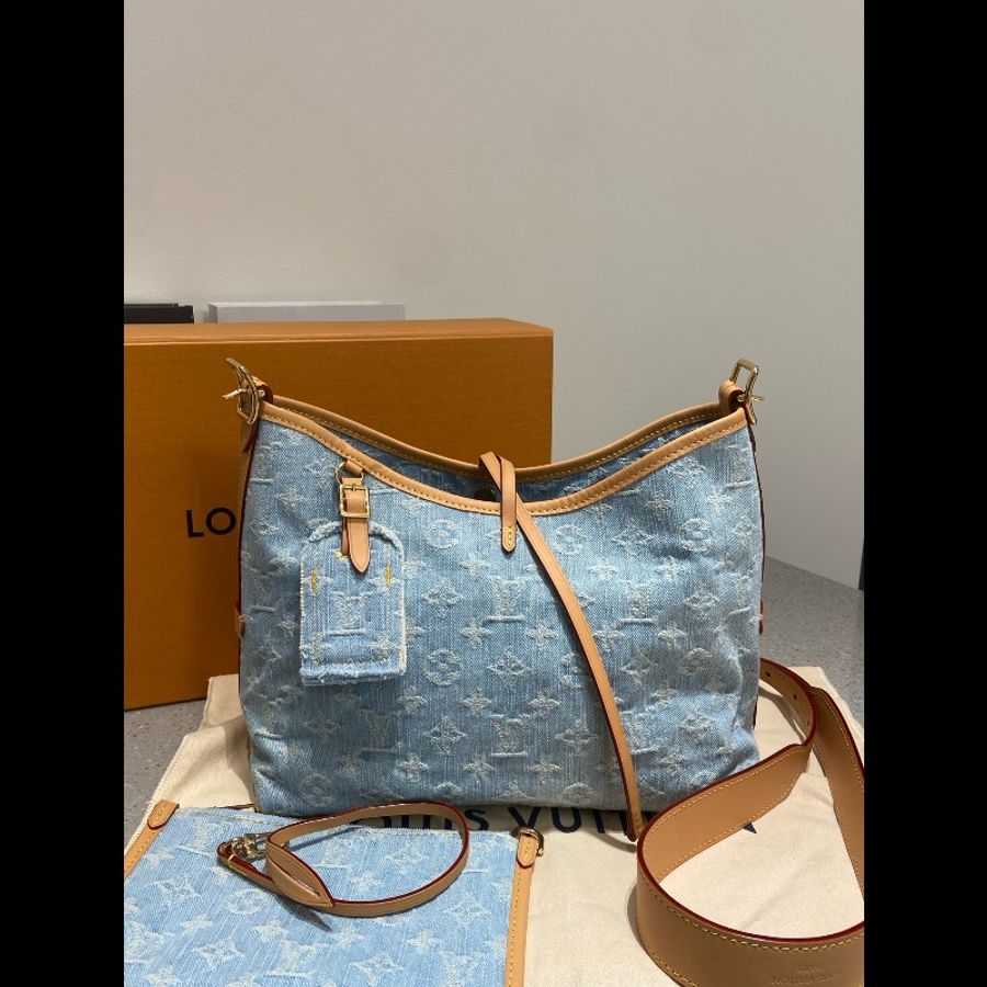 LV Carryall復古丹寧牛仔小号-7