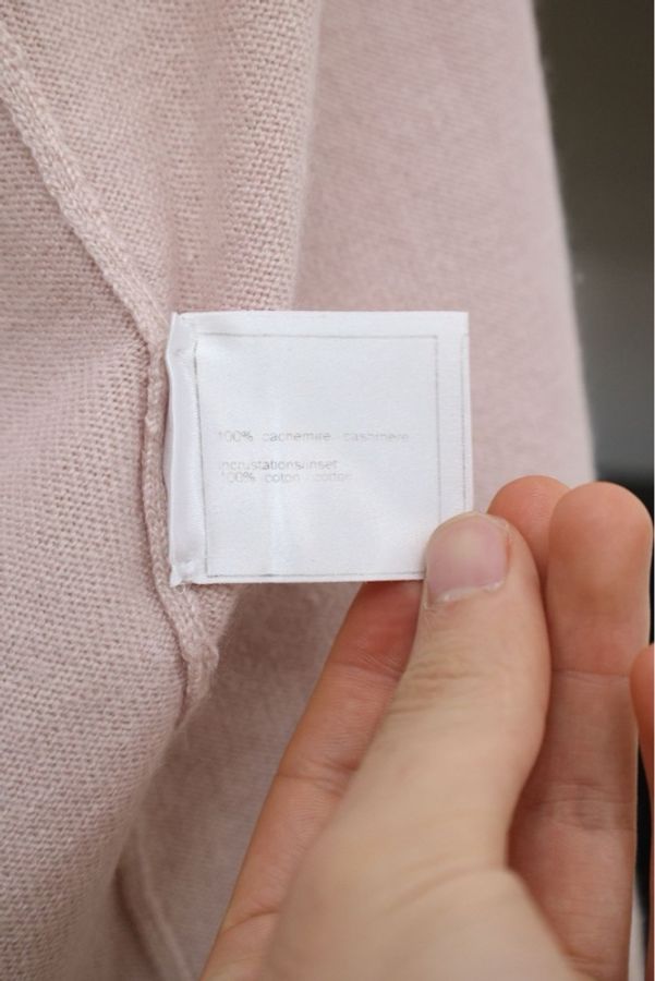 Chanel 04年橡皮粉羊绒针织衬衫假两件-16