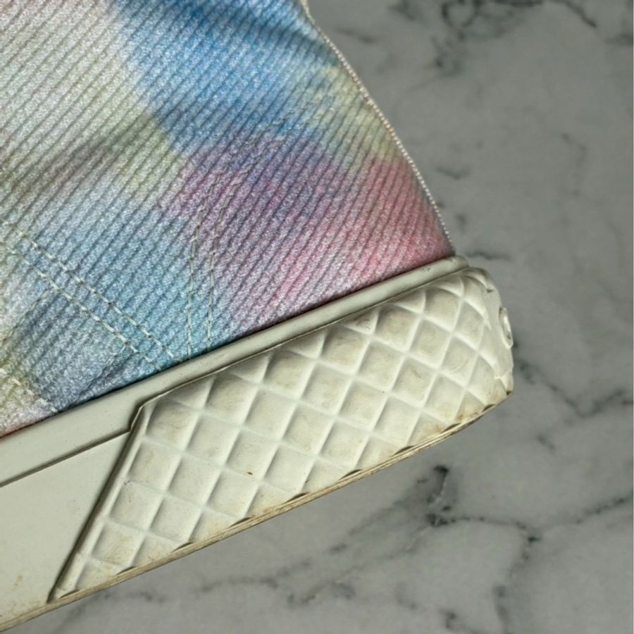 Chanel 絢彩白雙C高筒鞋38.5-12