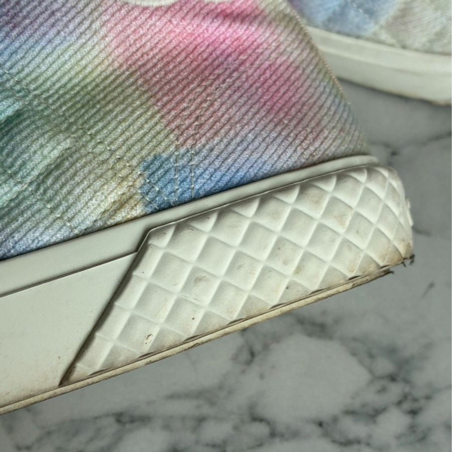 Chanel 絢彩白雙C高筒鞋38.5-20