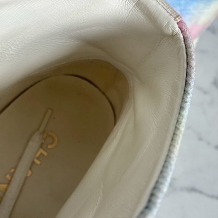 Chanel 絢彩白雙C高筒鞋38.5-41