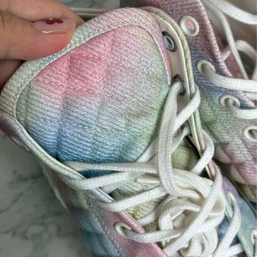 Chanel 絢彩白雙C高筒鞋38.5-43