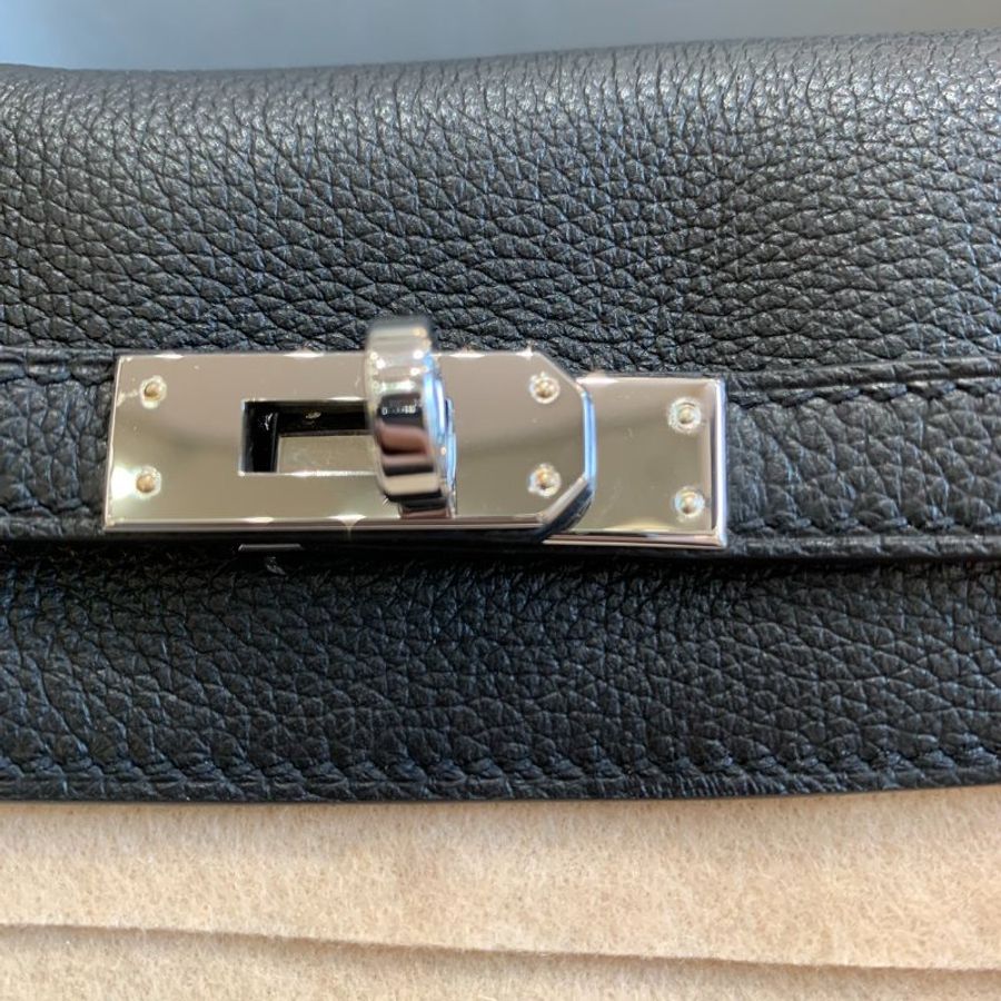 【美收精品】Hermes 愛馬仕 KELLY dance Au Galop 黑色側背包 5-743-5