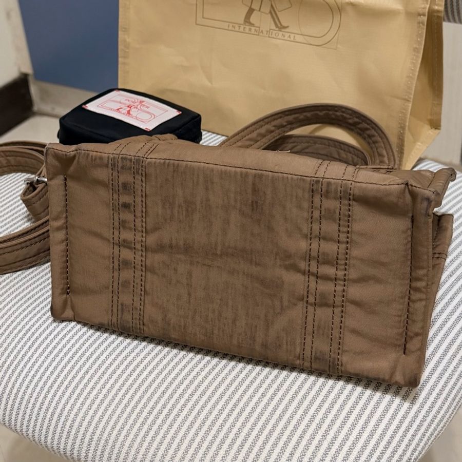 PORTER INTERNATIONAL PAWN手提包(M)側背包 斜背包 單肩包 駝色 咖啡色 卡其色-6