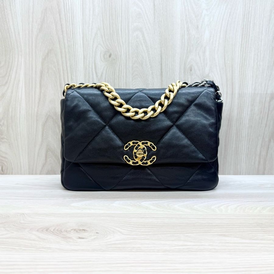 CHANEL🖤黑色羊皮19系列26CM/AS1160-1