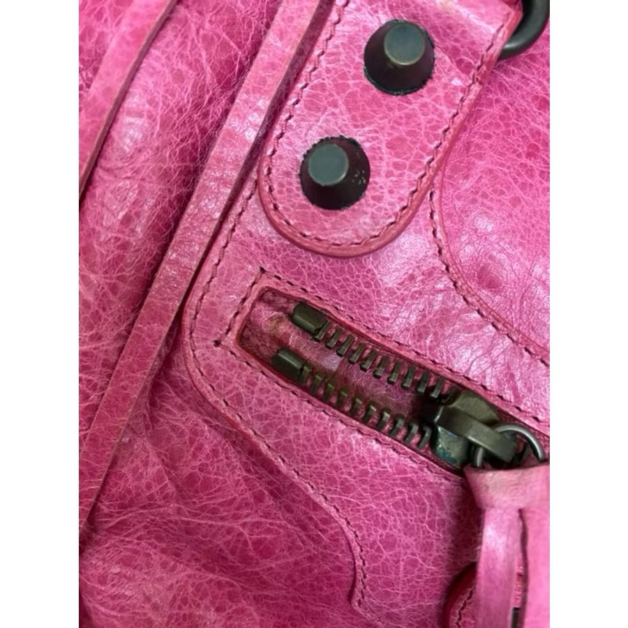 私物-Balenciaga city機車包 桃紅色粉色-18