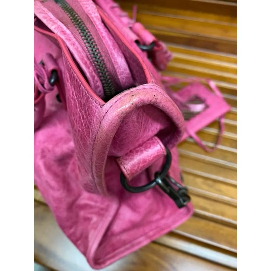 私物-Balenciaga city機車包 桃紅色粉色-19