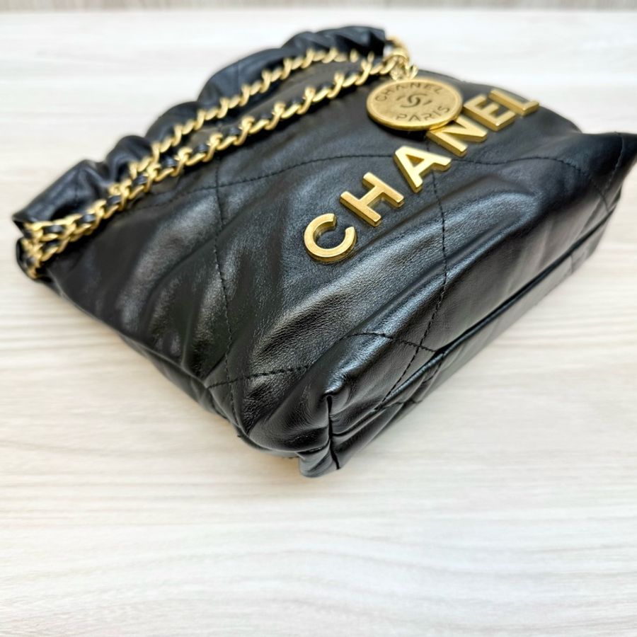 CHANEL🖤黑色MINI22迷你包AS3980-8
