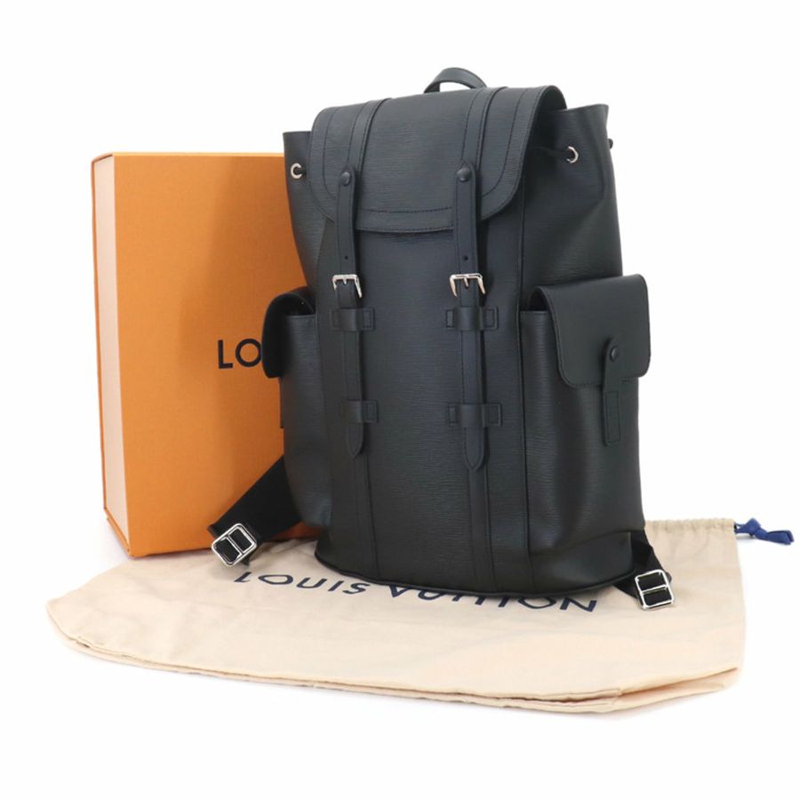 路易威登 Christopher PM Epi 皮革雙肩包(黑色 M50158 RFID)-1