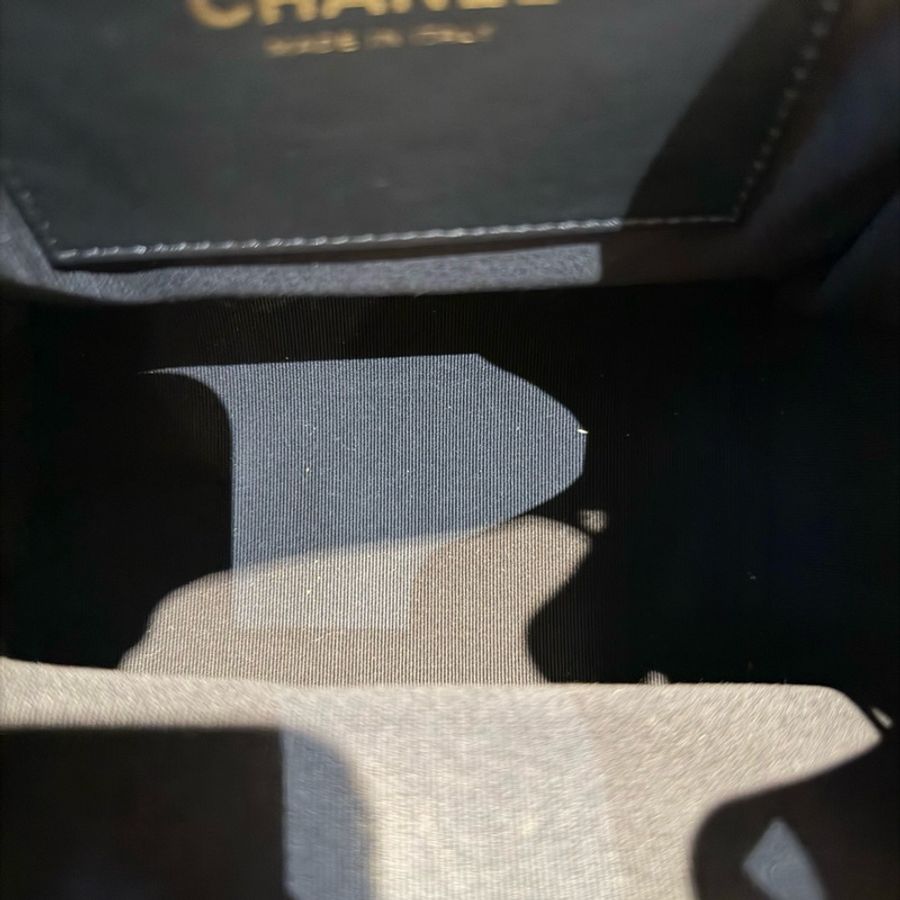 Chanel香奈兒 affinity黑色小號雙肩包後背包 金扣 芯片款-5