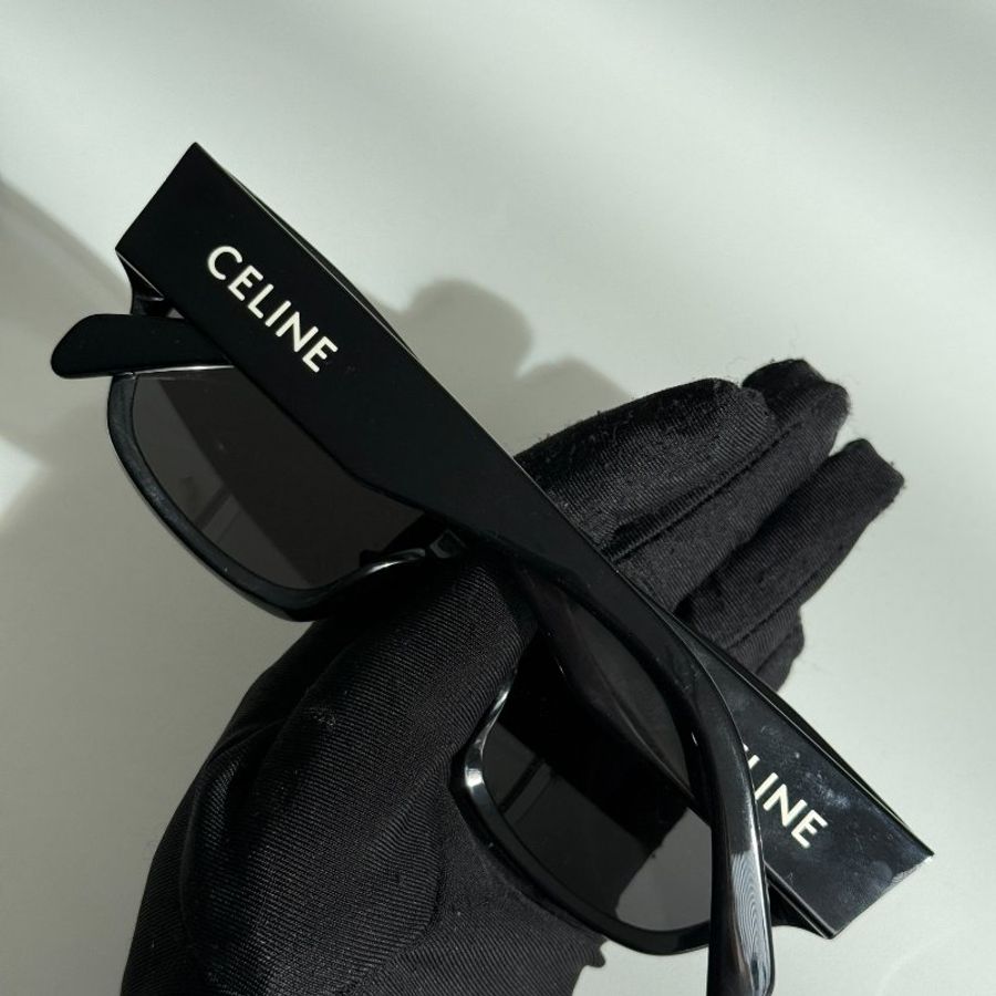 99新 🆕 Celine 瑟琳 Logo墨鏡 黑色-10