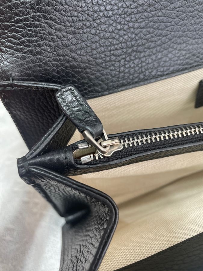 古馳/Gucci Dionysus系列 酒神 黑色皮革 豹頭鑽扣 滑動鏈條單肩包-27