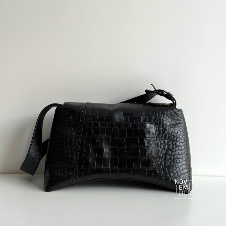 98新✨ Balenciaga 巴黎世家 Downtown So Black 鱷魚紋-6