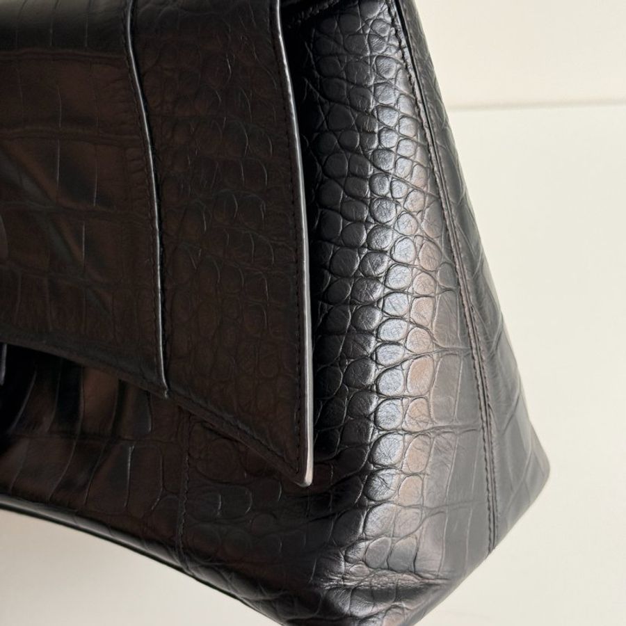 98新✨ Balenciaga 巴黎世家 Downtown So Black 鱷魚紋-29