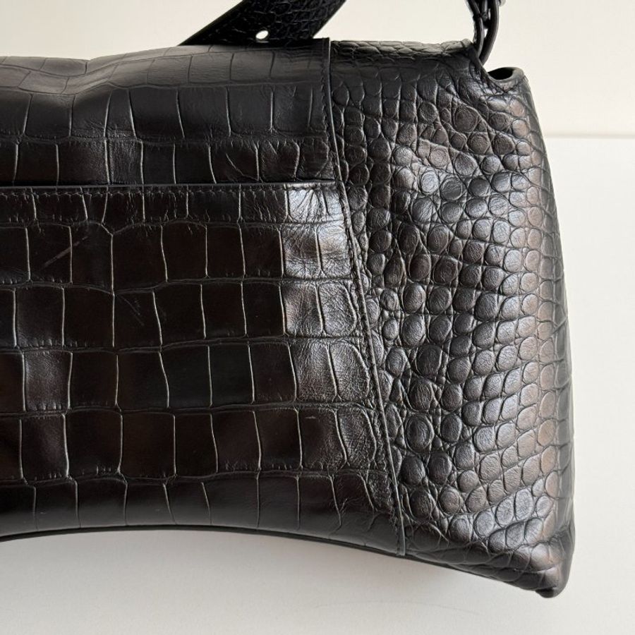 98新✨ Balenciaga 巴黎世家 Downtown So Black 鱷魚紋-33