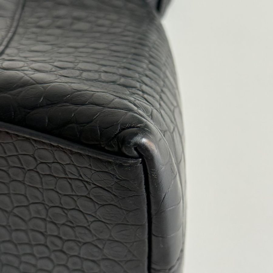 98新✨ Balenciaga 巴黎世家 Downtown So Black 鱷魚紋-44