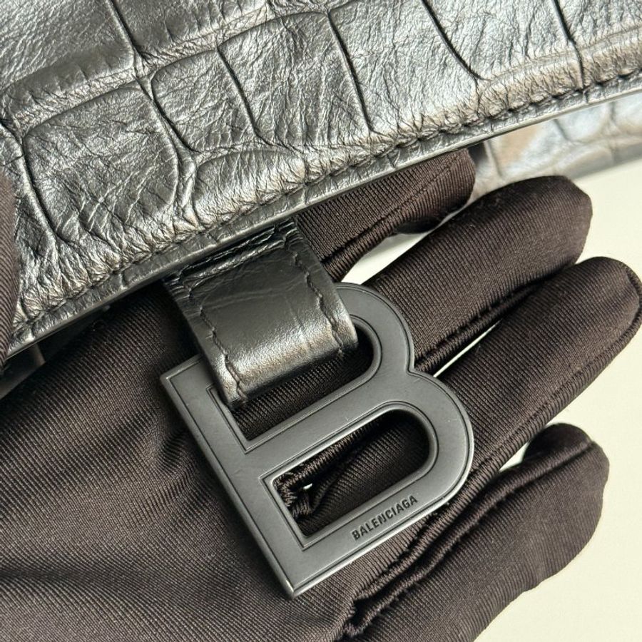 98新✨ Balenciaga 巴黎世家 Downtown So Black 鱷魚紋-23
