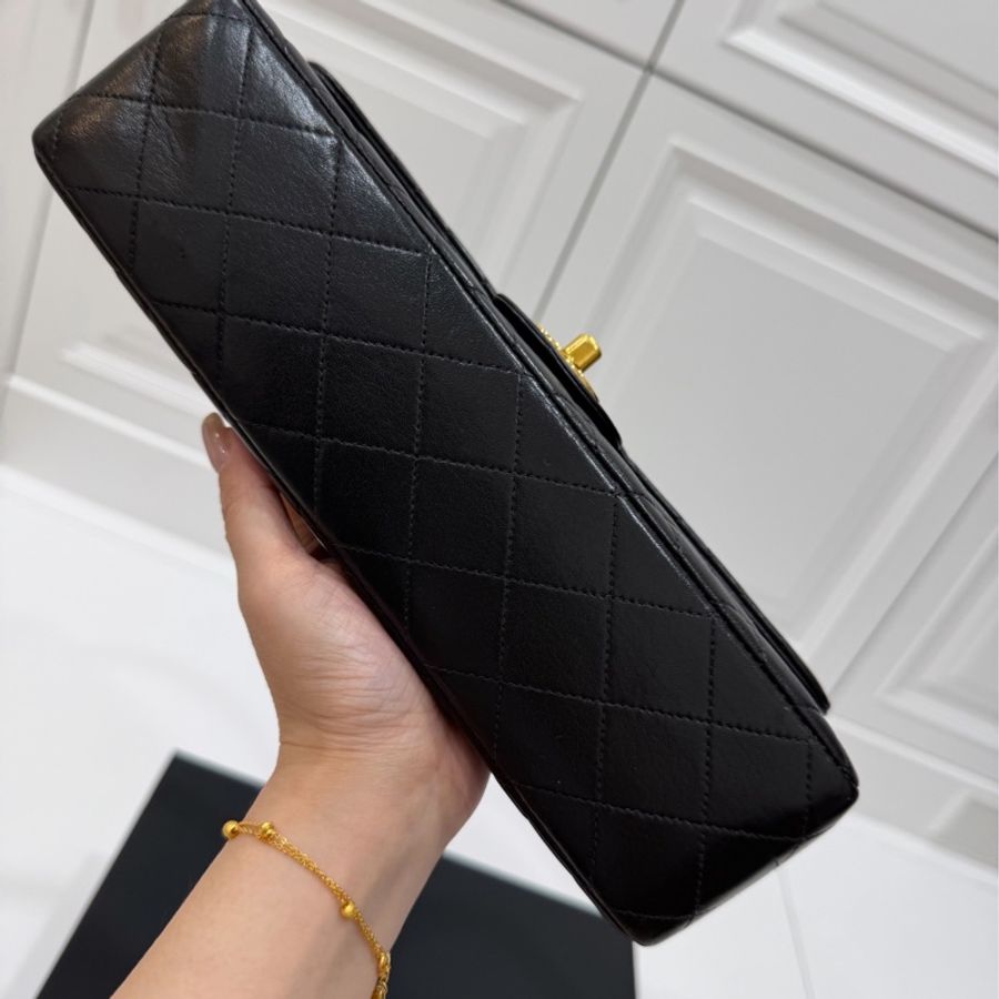 Chanel 香奈兒 handle kelly CF 黑金 手提包 肩背包-16