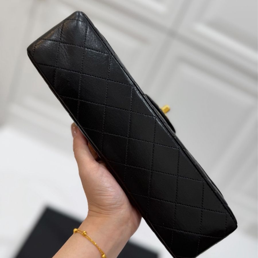 Chanel 香奈兒 handle kelly CF 黑金 手提包 肩背包-18