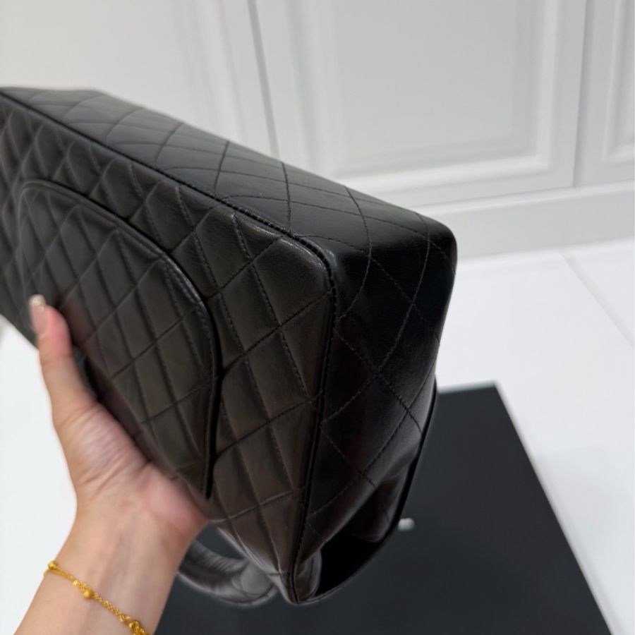 Chanel 香奈兒 handle kelly CF 黑金 手提包 肩背包-21