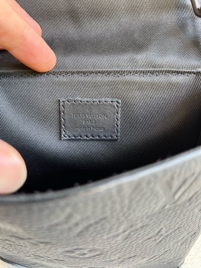 LV 路易威登Nano Steamer 黑色全皮壓紋 單肩斜挎包-8
