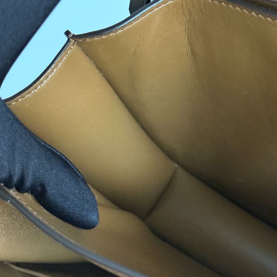 98新🤎 Celine 瑟琳 Box Teen 焦糖色金釦 中號-42
