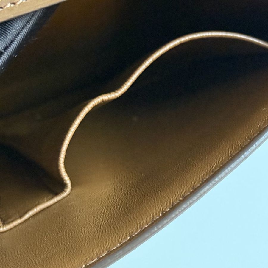 98新🤎 Celine 瑟琳 Box Teen 焦糖色金釦 中號-45