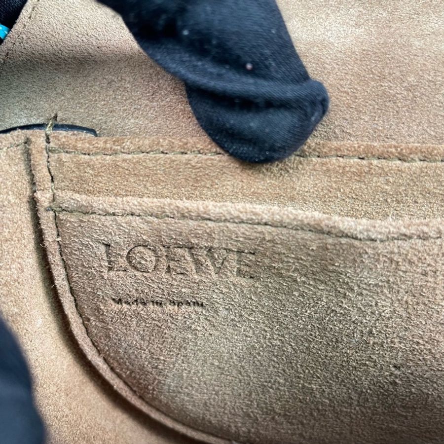 Loewe羅意威 湖水藍全皮迷你gate馬鞍包-14