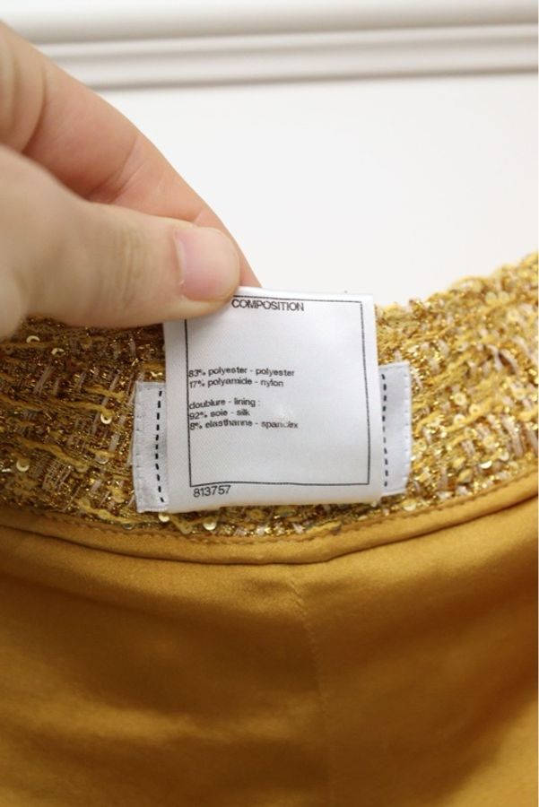 Chanel 15年迪拜系列亮片粗花呢金丝长裤-26