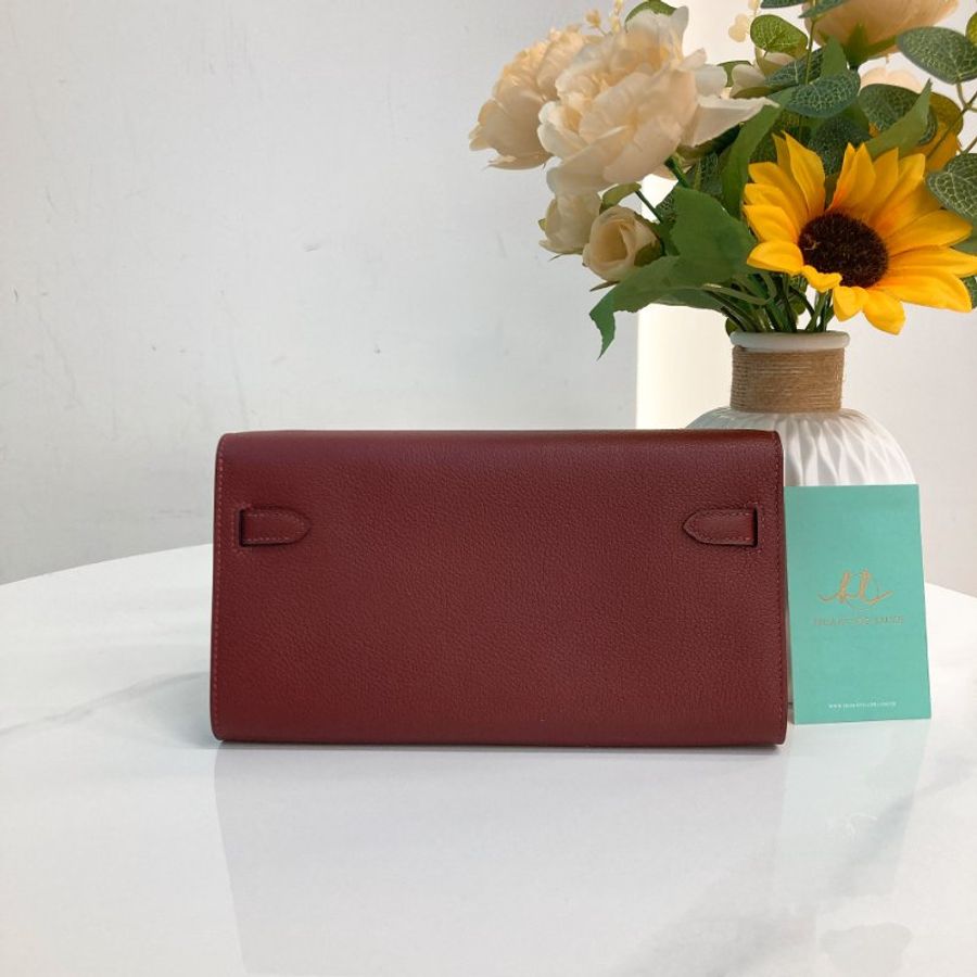 MS0802 Hermes 愛馬仕凱莉長銀包連肩帶包包 Kelly To Go Evercolor Rouge H x PHW-1