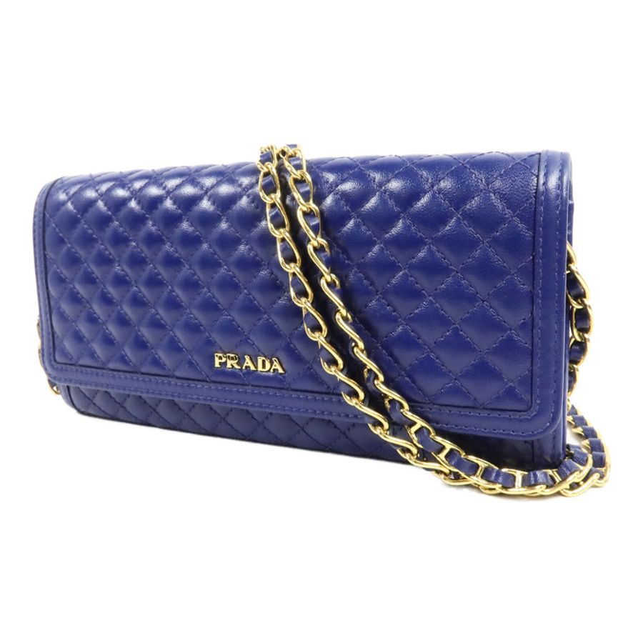 PRADA 牛皮皮革Wallet On Chain鏈帶肩背袋-2