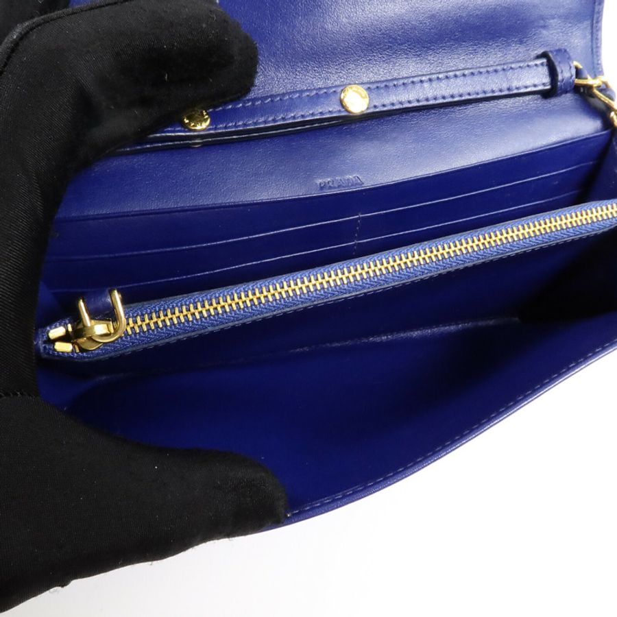 PRADA 牛皮皮革Wallet On Chain鏈帶肩背袋-4
