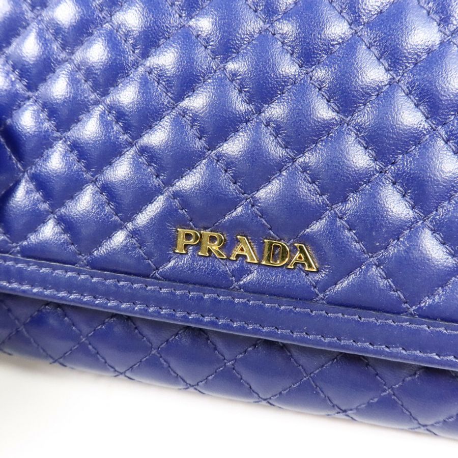 PRADA 牛皮皮革Wallet On Chain鏈帶肩背袋-6