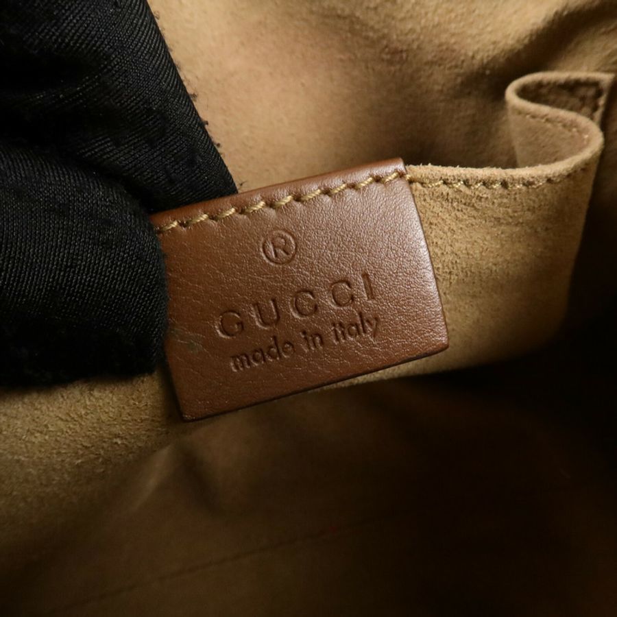 GUCCI 塗層帆布GG GHW Padlock鏈帶肩背袋-5