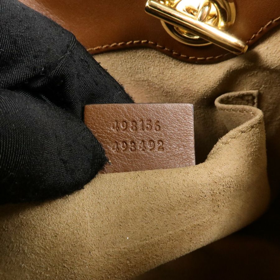 GUCCI 塗層帆布GG GHW Padlock鏈帶肩背袋-7