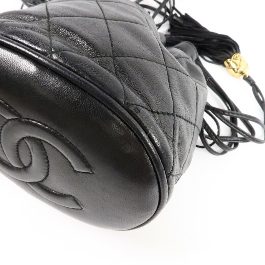 CHANEL 羊皮皮革Vintage Bucket肩背袋-10
