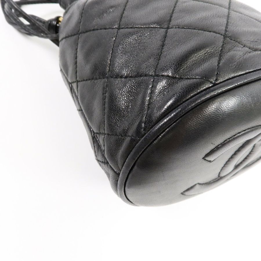 CHANEL 羊皮皮革Vintage Bucket肩背袋-11