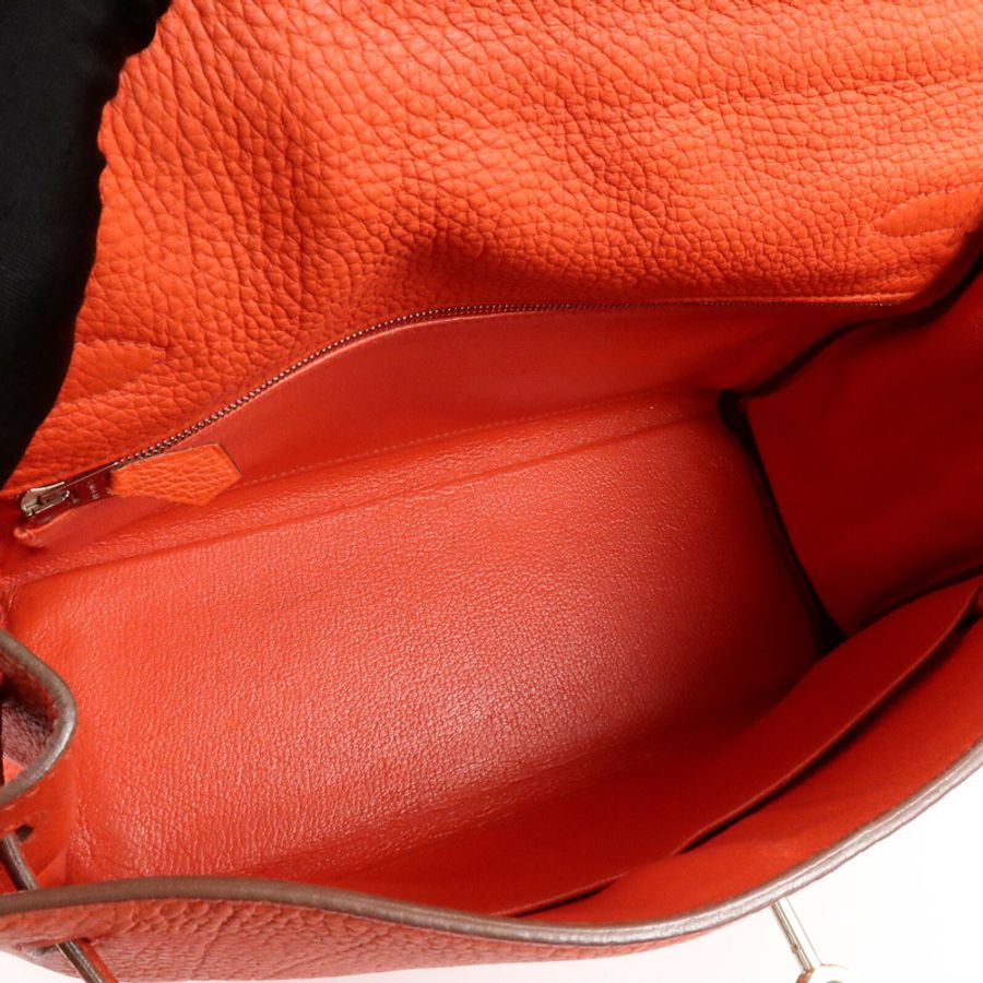 HERMES Togo皮革Kelly 28手挽肩背兩用袋Capucine-4