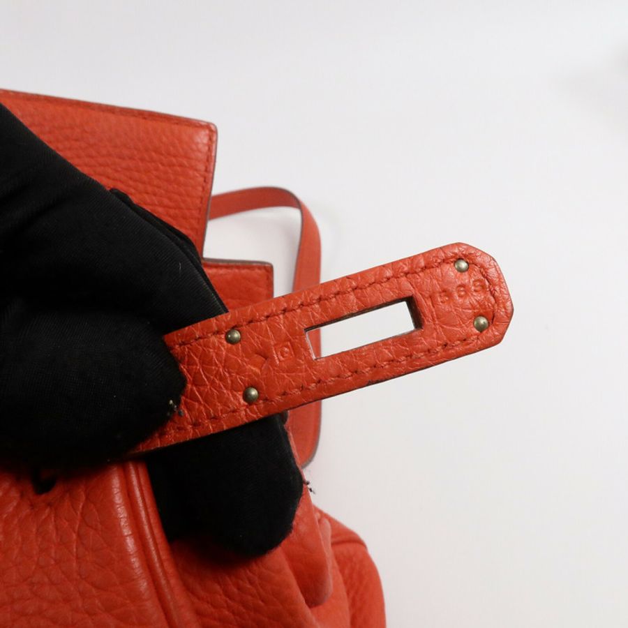HERMES Togo皮革Kelly 28手挽肩背兩用袋Capucine-7