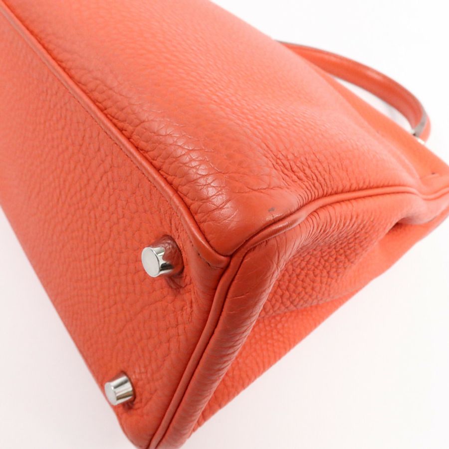 HERMES Togo皮革Kelly 28手挽肩背兩用袋Capucine-11